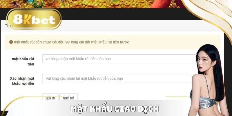 Cập nhật mật khẩu thanh toán lần đầu
