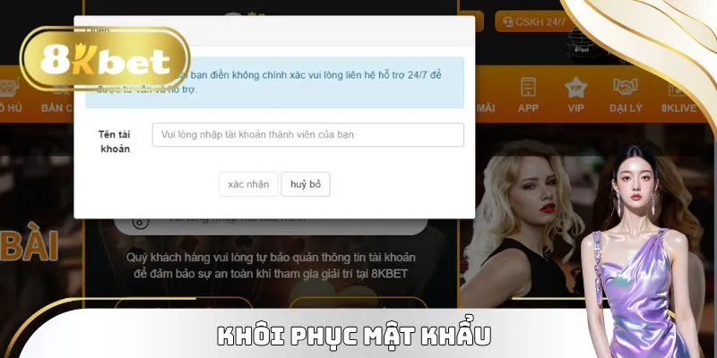 Lấy lại mật khẩu làm theo quy trình