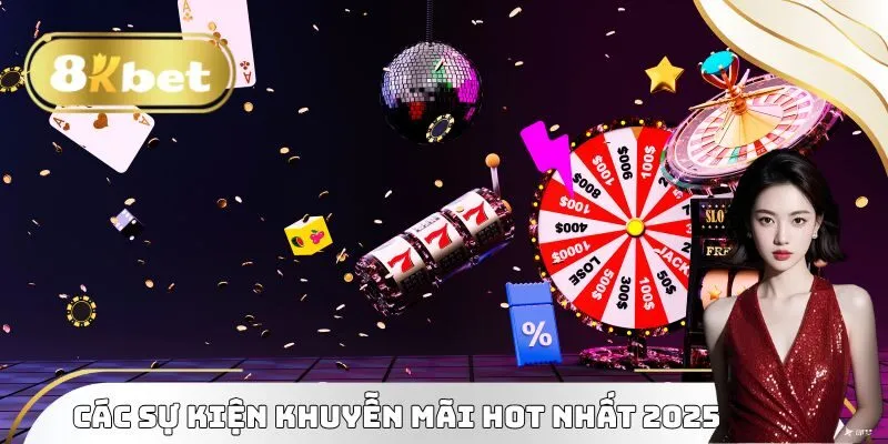 Top các sự kiện khuyễn mãi 8KBET hot nhất 2025